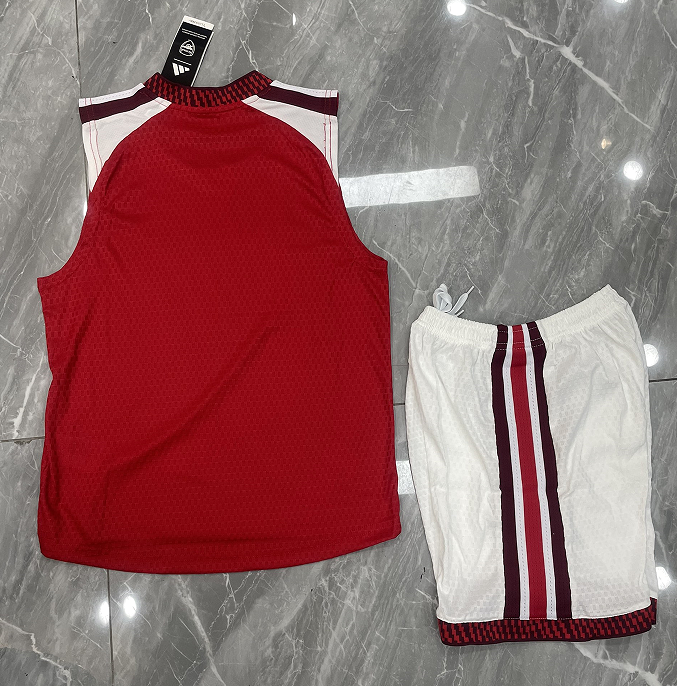 Kit Infantil Regata Arsenal Home 26/27 - Vermelho e Branca