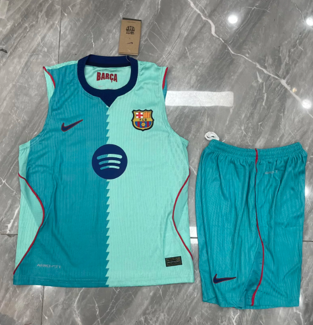Kit Infantil Regata Barcelona Third 26/27 - Verde Claro