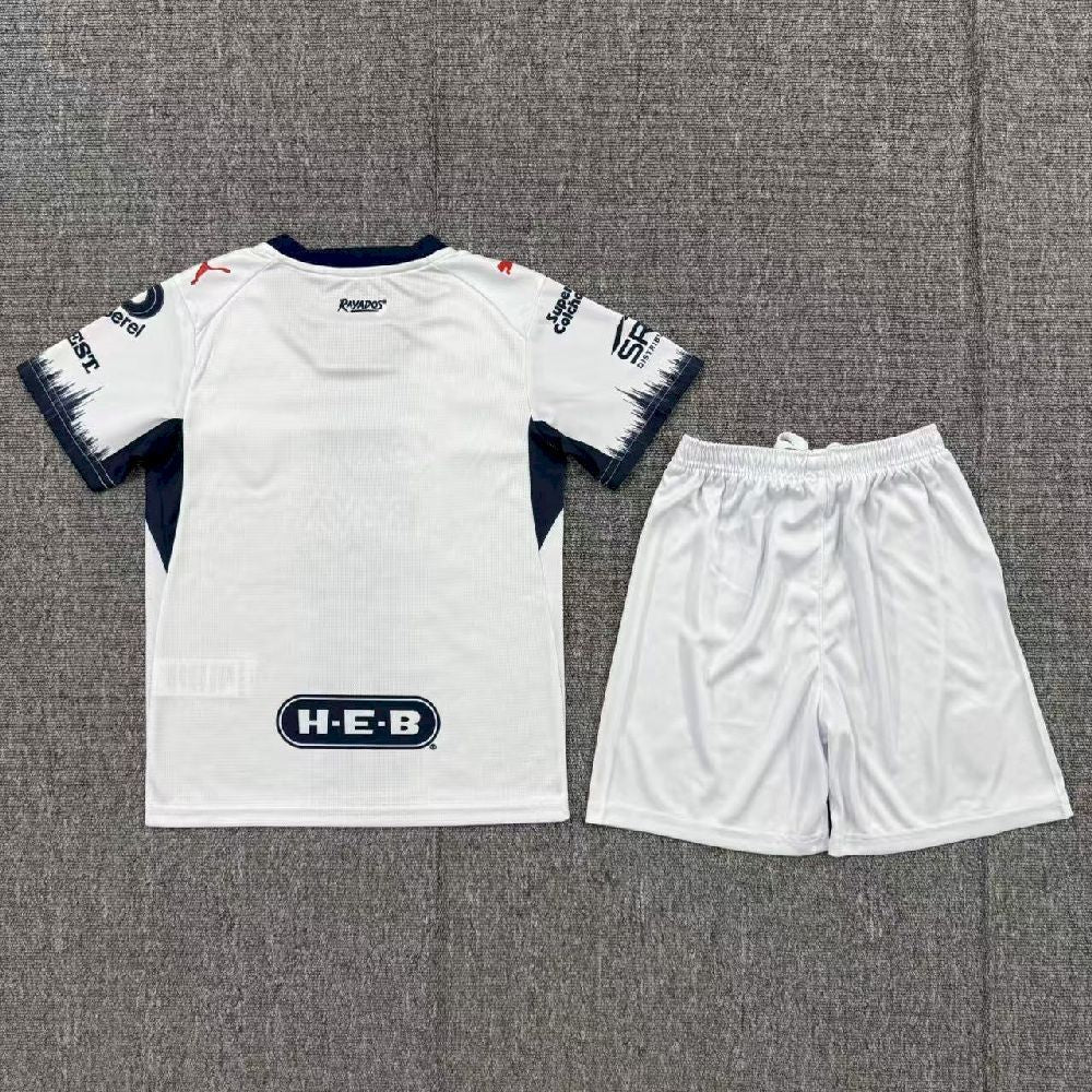Kit Infantil Monterrey Away 26/27 - Branco e Azul