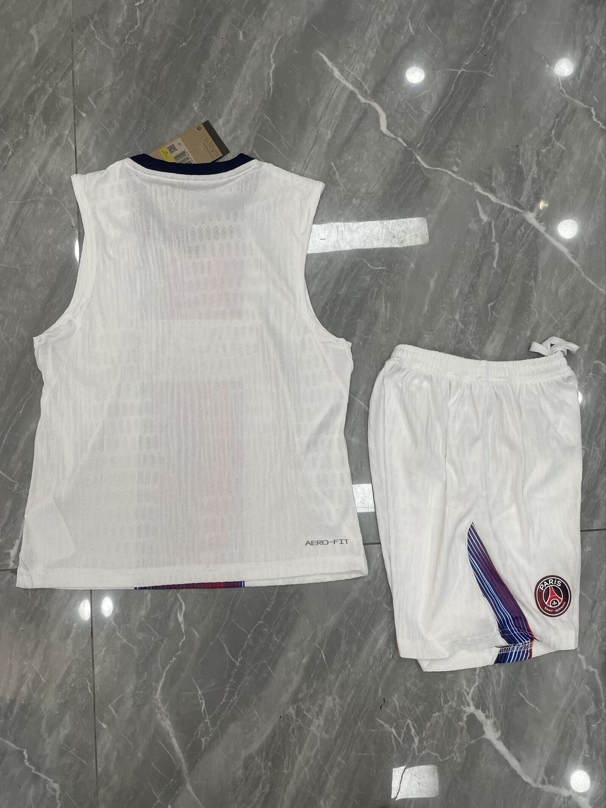 Kit Infantil Regata PSG Away 26/27 - Branca e Vermelho