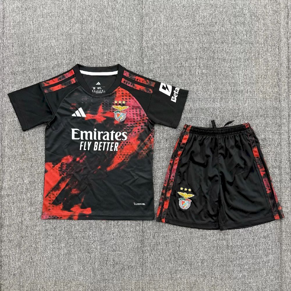 Kit Infantil Benfica Third 26/27 - Preto e Vermelho