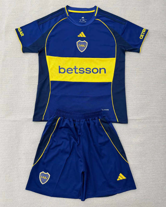 Kit Infantil Boca JRS Fourth 26/27  - Azul e Amarelo