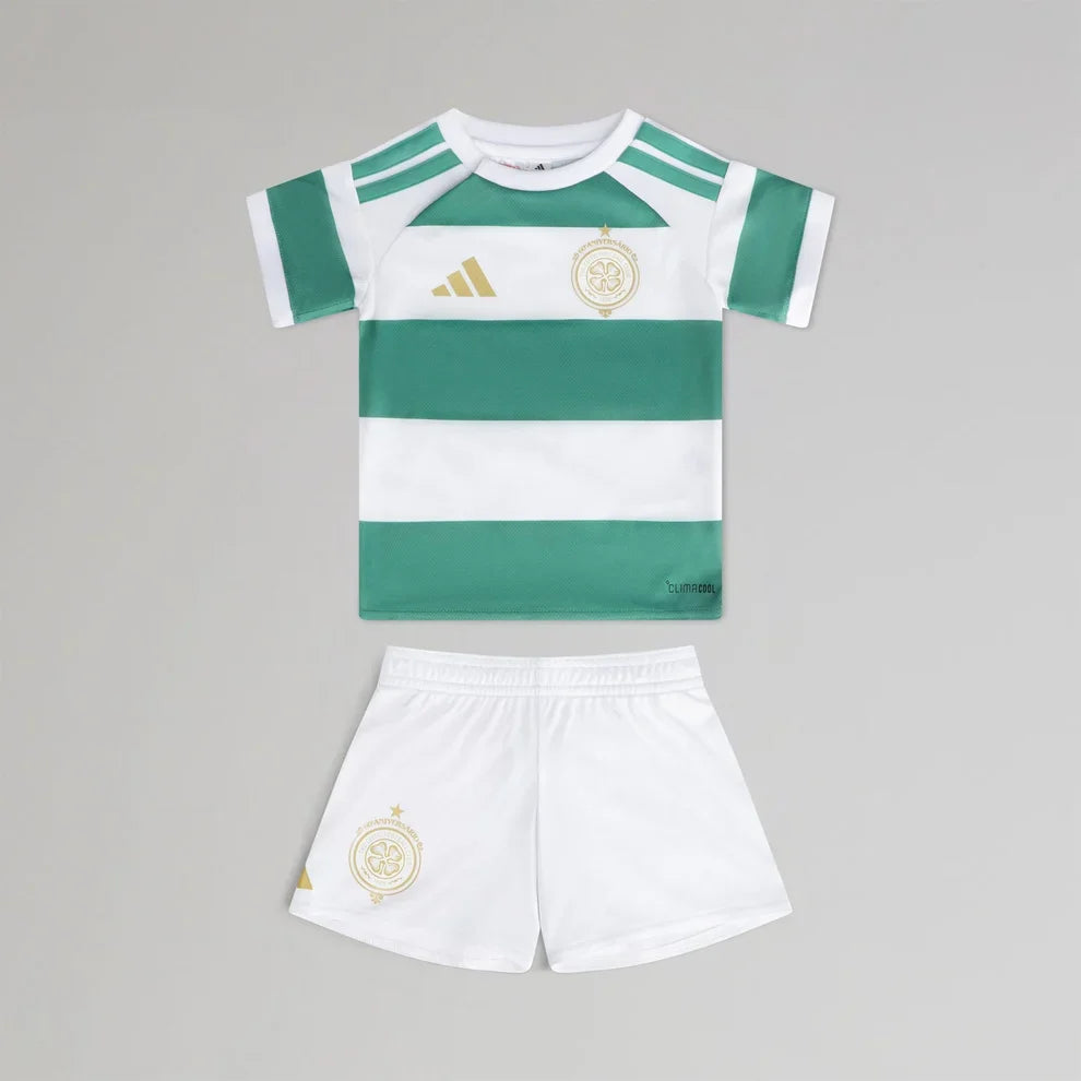 Kit Infantil Celtic Home 26/27 - Branco e Verde
