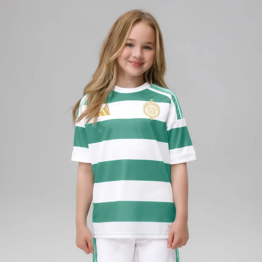 Kit Infantil Celtic Home 26/27 - Branco e Verde