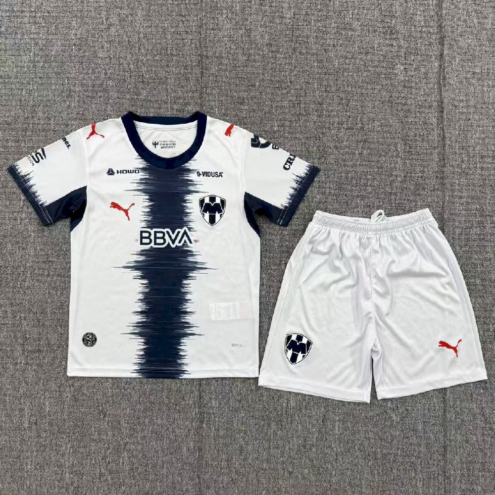 Kit Infantil Monterrey Away 26/27 - Branco e Azul
