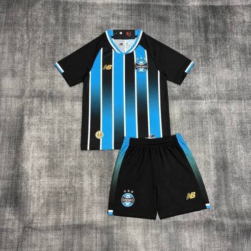 Kit Infantil Grêmio Home 26/27 - Azul, Preto e Branco