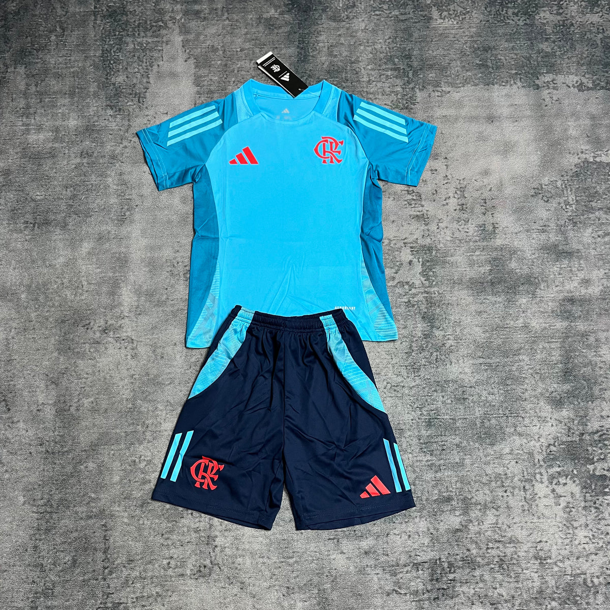 Kit Infantil Flamengo Treino 25/26 - Azul Claro