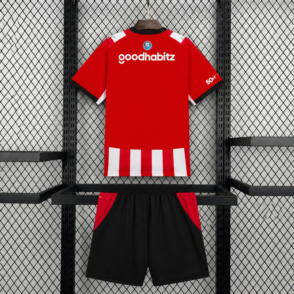 Kit Infantil PSV Home 26/27  - Vermelho e Branco