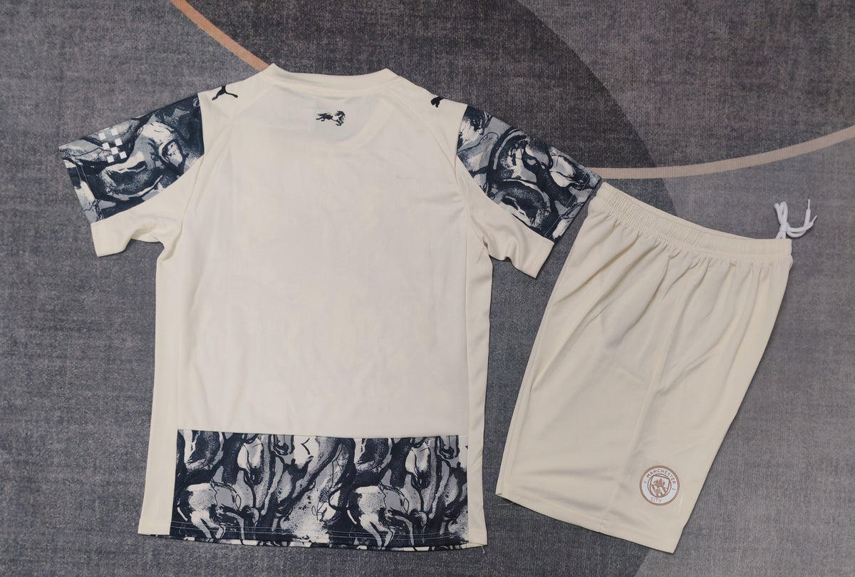 Kit Infantil Manchester City Ediçao Especial 25/26  - Cinza