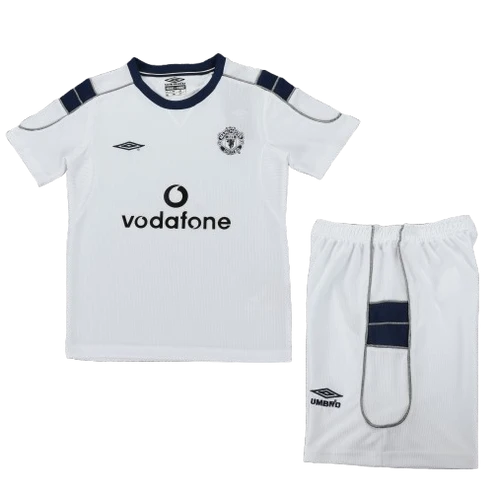 Kit infantil Manchester United Retrô Third 00/01  - Branco