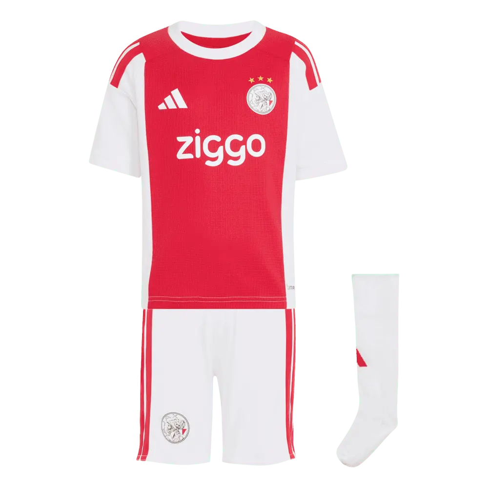 Kit Infantil Ajax Home 26/27 - Vermelho e Branca
