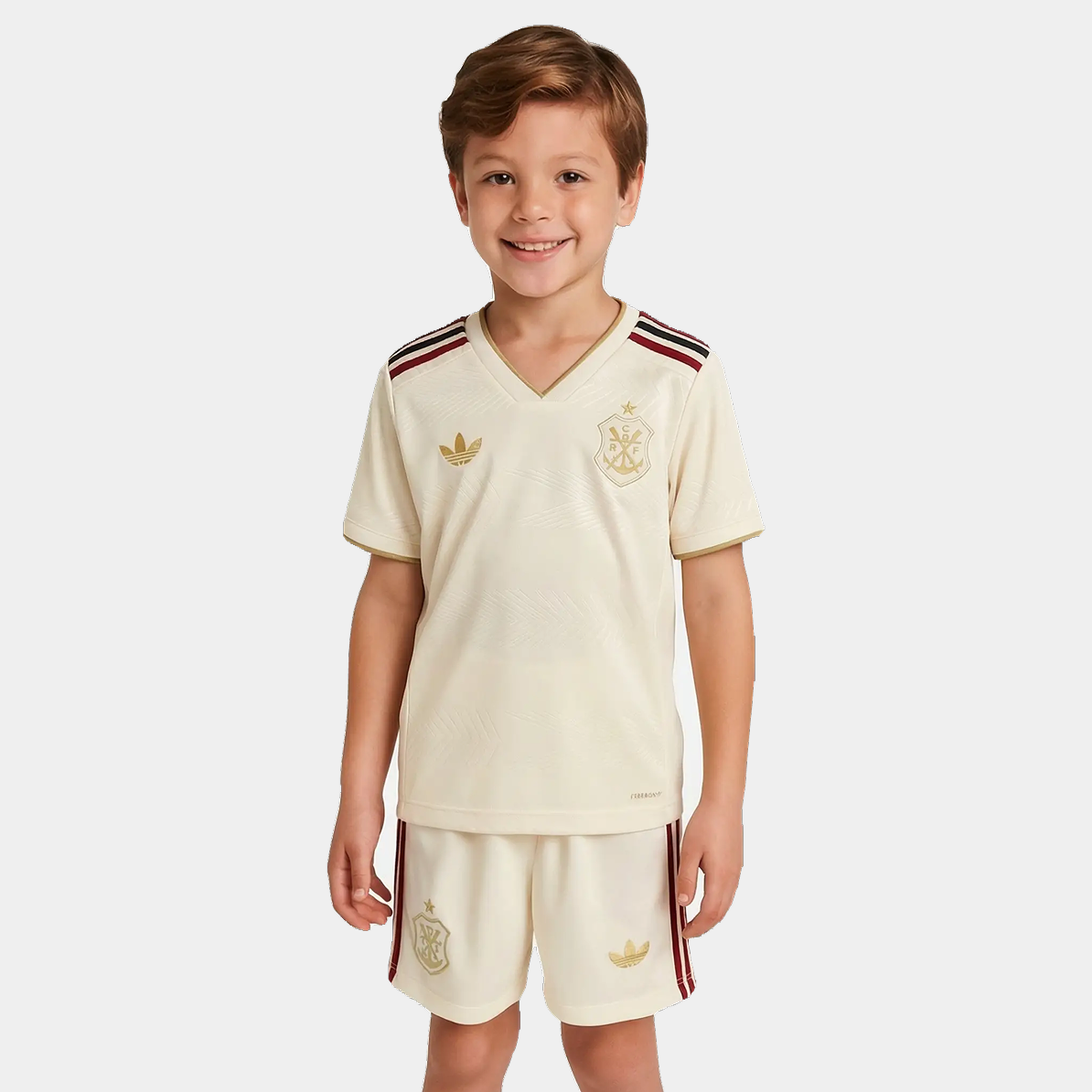 Kit Infantil Flamengo Third 25/26 - Bege