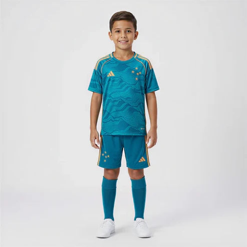 Kit Infantil Cruzeiro Third 25/26  - Azul
