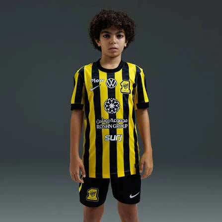 Kit Infantil Al ITTIHAD Home 25/26 - Amarela e Preta