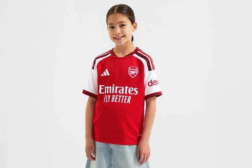Kit Infantil Arsenal Home 26/27 - Vermelho e Branco
