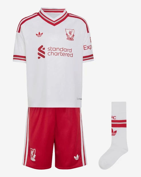 Kit Infantil Liverpool Away 26/27  - Branca