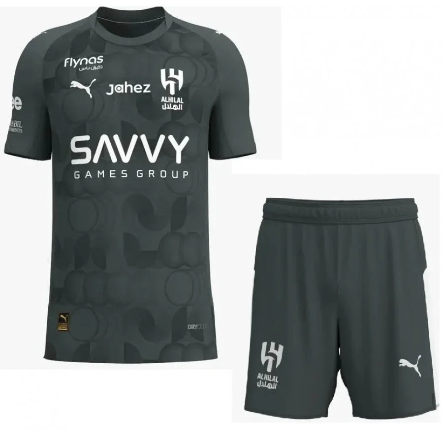 Kit Infantil Al Hilal Third 25/26 - Cinza