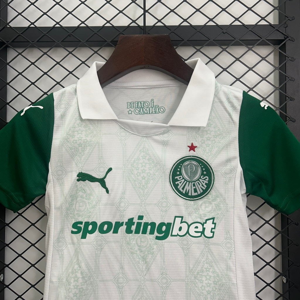 Kit Infantil Palmeiras Away 25/26 - Verde e Branco