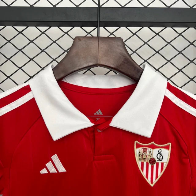 Kit Infantil Sevilla Away 25/26 - Vermelha