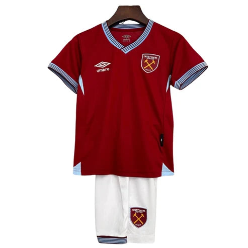 Kit Infantil West Ham Home 25/26 - Vinho
