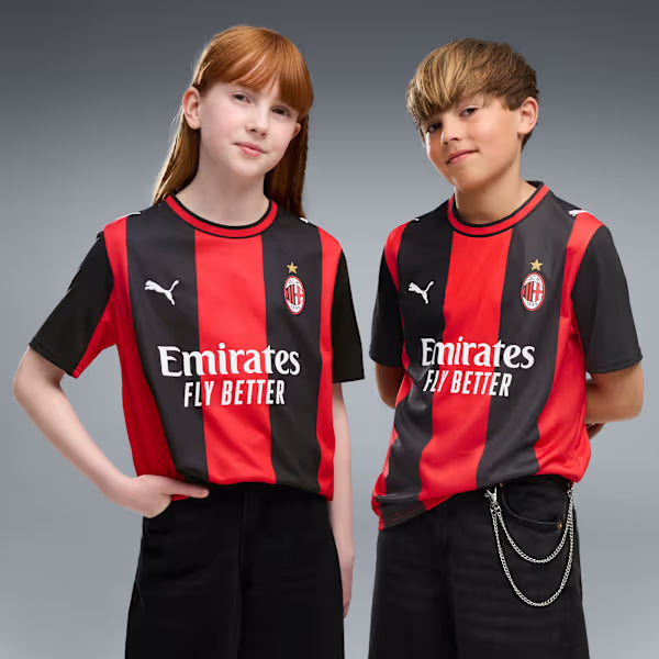 Kit Infantil Milan Home 26/27  - Vermelho e Preto
