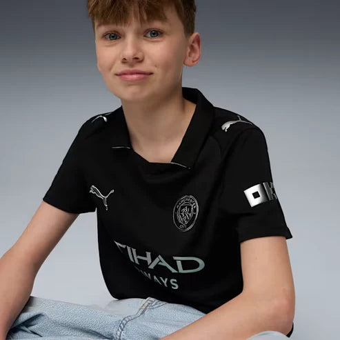 Kit Infantil Manchester City Third 25/26 - Preto