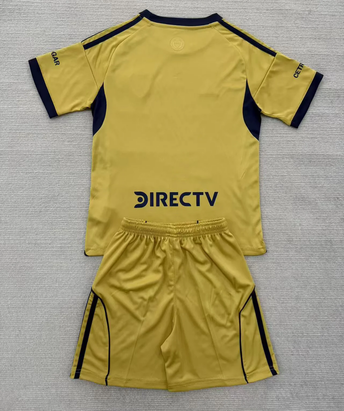 Kit Infantil Boca JRS Away 25/26 - Dourado
